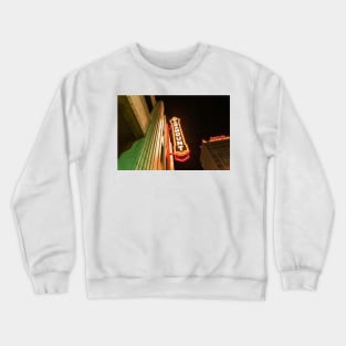 Neon sign for Paramount theater Santa Fe Crewneck Sweatshirt